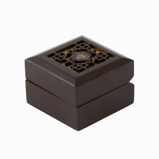 Cutie bijuterii Inel Oriental, 6.5x6.5x4.5 cm - Maro / Negru