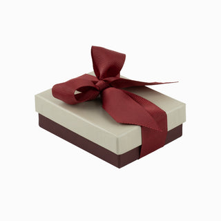 Cutie bijuterii Ribon Down R.D, 7x9x3 cm - Crem / Bordo