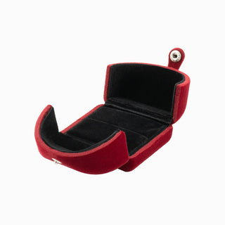 Cutie bijuterii Inel Cavali, 6.5x7x6 cm - Bordo / Negru