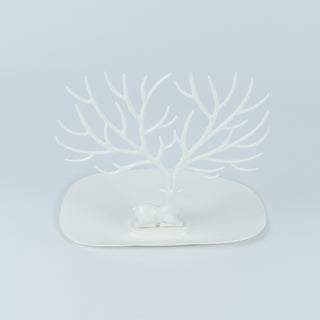 Suport bijuterii Cerb, 25x15x22 cm - Alb