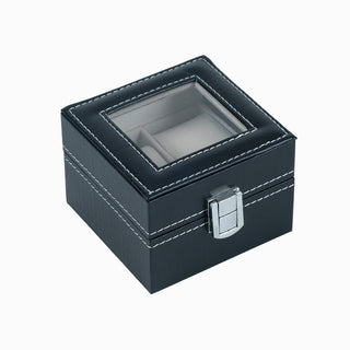 Caseta bijuterii Fereastra, 11x11x8 cm - Negru / Crem