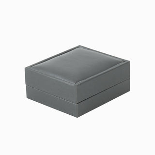 Cutie bijuterii Set Gama Piele, 7.5x8.5x3.5 cm - Gri / Gri Inchis