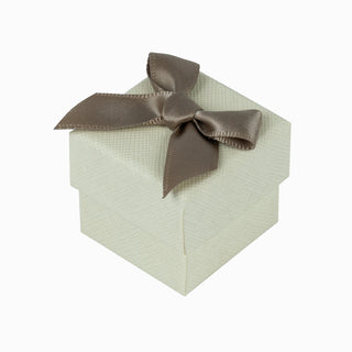 Cutie bijuterii Normal Paper, 4x4x3.5 cm - Crem / Gri / Auriu