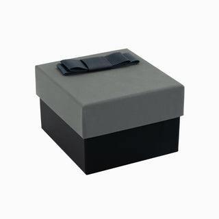 Cutie bijuterii Flower Up F.U, 8.5x9x6 cm - Gri / Negru