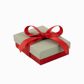 Cutie bijuterii Ribon Down R.D, 7x9x3 cm - Gri / Rosu