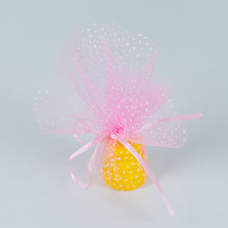 Saculet cadou Cercei Organza - Roz