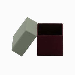 Cutie bijuterii Lg L.G, 4x4x3.5 cm - Gri / Bordo