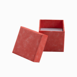 Cutie bijuterii Gama Diverse Culori Normal Paper, 5x5x4.5 cm - Corai / Alb