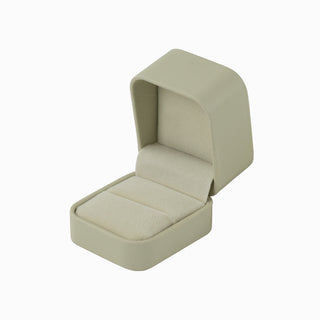 Cutie bijuterii Inel Piele, 5x6x4.5 cm - Crem