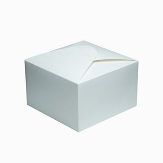 Cutie cadou Pliat Cutie Tort Nr 4, 14.5x14.5x9 cm - Alb