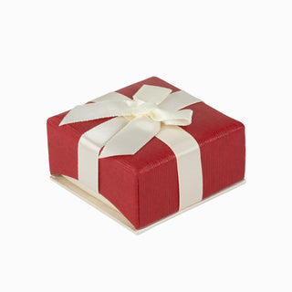 Cutie bijuterii Set Gama Kd, 6x6x3.5 cm - Rosu / Crem / Alb