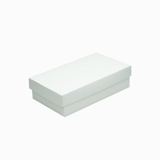 Cutie cadou Dreptunghi Pliabil (capac + bază), 15.5 × 9 × 4 cm - Alb