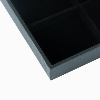 Suport bijuterii Compartimentat, 35x24x3 cm - Negru