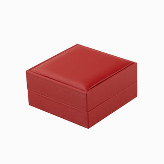 Cutie bijuterii Bratara Gama Piele, 9x9x4 cm - Rosu / Gri