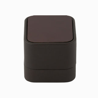 Cutie bijuterii Inel Piele, 5x6x4.5 cm - Maro / Crem