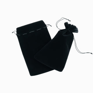 Saculet bijuterii Zimtat, 16x22.5+5 cm - Negru