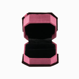 Cutie bijuterii Inel Papion, 6.6x5.8x4.3 cm - Bordo / Negru