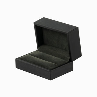 Cutie bijuterii Verigheta Gama Piele, 7.5x5x4 cm - Negru / Gri
