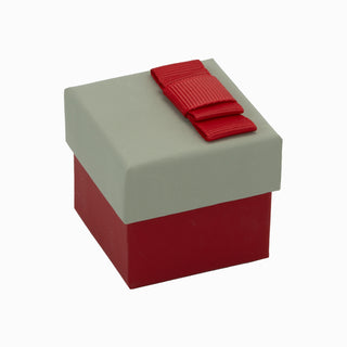 Cutie bijuterii Flower Up F.U, 5x5x4.5 cm - Gri / Rosu