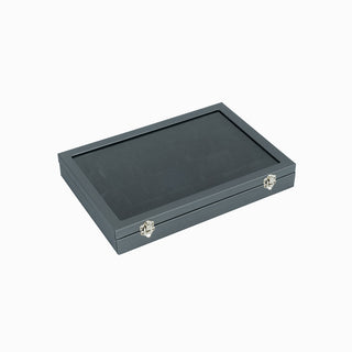 Suport bijuterii Verigheta Geam, 35x24x5 cm - Gri / Negru