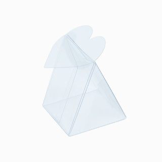 Cutie cadou Inima Pliat, 4x4x4.5 cm - Transparent