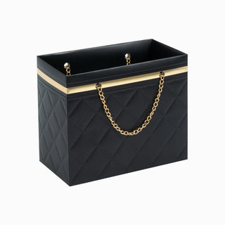 Punga CADOU Lant, 18x15x10 cm - Negru / Auriu