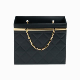 Punga CADOU Lant, 18x15x10 cm - Negru / Auriu