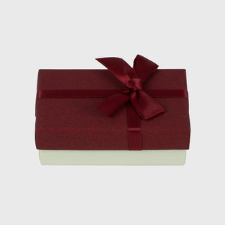Cutie bijuterii Normal Paper, 5x8x3 cm - Bordo / Crem