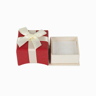 Cutie bijuterii Inel Gama Kd, 5x5x4.5 cm - Rosu / Crem / Alb