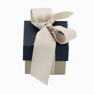 Cutie bijuterii Ribon Down R.D, 5.5x5.5x4.5 cm - Bleumarin / Crem