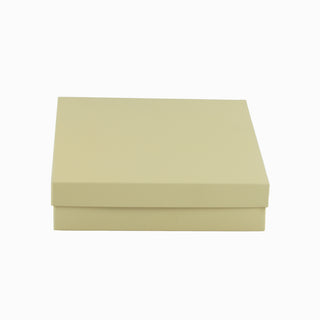 Cutie cadou Dreptunghi Pliabil (capac + bază), 26 × 36 × 6 cm - Crem