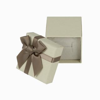 Cutie bijuterii Normal Paper, 5x5x4.5 cm - Crem / Auriu