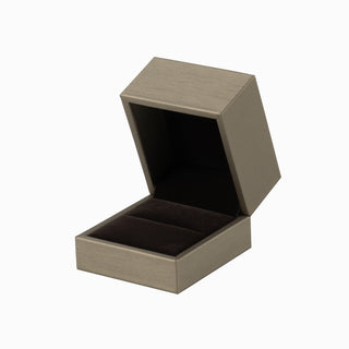 Cutie bijuterii Inel Gama Piele, 6.5x6x5 cm - Auriu / Maro