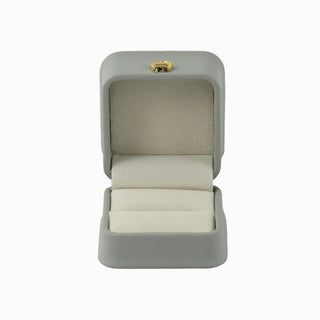 Cutie bijuterii Inel Rege, 6x6x6.2 cm - Gri / Crem