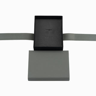 Cutie bijuterii Ribon Down R.D, 7x9x3 cm - Gri / Negru