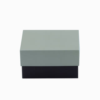 Cutie cadou Cub Pliabil (capac + bază), 12 × 12 × 6 cm - capac Gri / bază Bordo