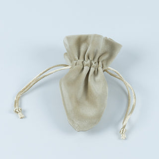 Saculet cadou Triunghi, 10x7+3.5 cm - Crem