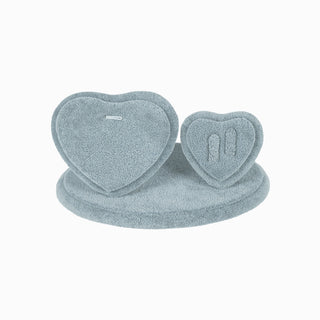 Suport bijuterii 2 Inimi, 18x10.5x9 cm - Gri