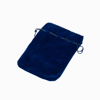 Saculet bijuterii Zimtat, 11.5x13+3 cm - Bleumarin