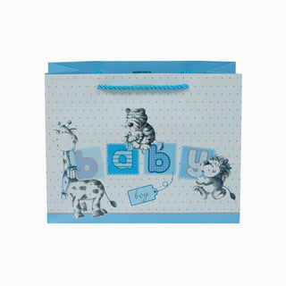 Punga CADOU Baby, 23x18x12 cm - Bleu / Alb
