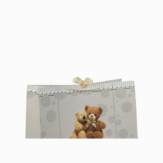 Punga CADOU Gama Urs, 57x40x20 cm - Crem / Alb