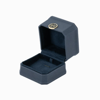 Cutie bijuterii Set Gama Piele, 7.5x7.5x6 cm - Bleumarin