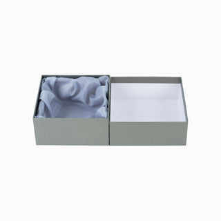 Cutie rigida cadou Rigid Curea(Int.Textil), 13.5x13.5x6.5 cm - Gri