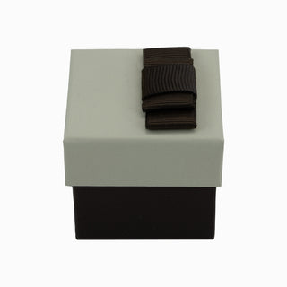 Cutie bijuterii Flower Up F.U, 5x5x4.5 cm - Gri / Maro