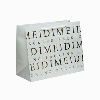 Punga CADOU Meidi Embosaid, 32x26x15 cm - Alb / Auriu