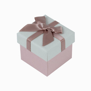 Cutie bijuterii Normal Paper, 5x5x4.5 cm - Crem / Roz / Gri