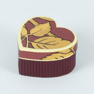 Cutie rigida cadou Inima Rigid, 5x3x4.5 cm - Bordo