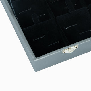Suport bijuterii Buton Geam, 35x24x5 cm - Gri / Negru