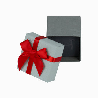 Cutie bijuterii Normal Paper, 5x5x4.5 cm - Gri Deschis / Gri Inchis / Gri / Rosu