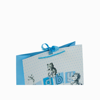 Punga CADOU Baby, 32x26x12 cm - Bleu / Alb